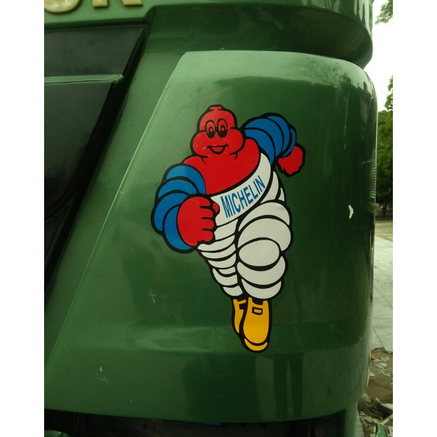 Hình dán decan Michelin nhiều kích thước decal dán xe tải, xe máy chất lượng cao