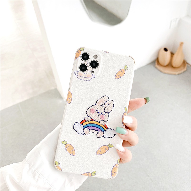 Ốp lưng iphone Sad Rabbit thêu viền chống va đập 5/5s/6/6plus/6s/6splus/7/7plus/8/8plus/x/xs/11/12/pro/max/plus/promax | BigBuy360 - bigbuy360.vn