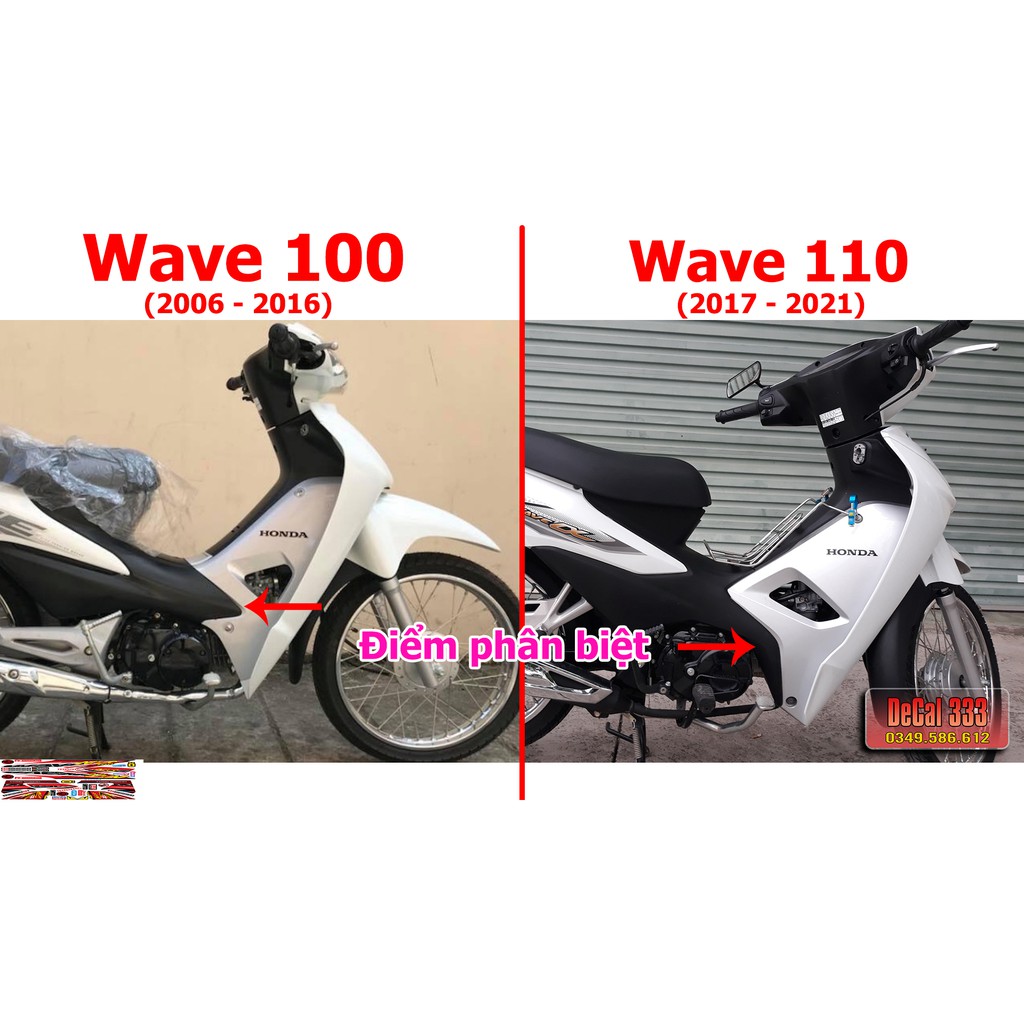 Tem Rời WAVE ALPHA 100 Mẫu NICE VẠCH ĐỎ 612284 (Tem chế 3 lớp cao cấp)