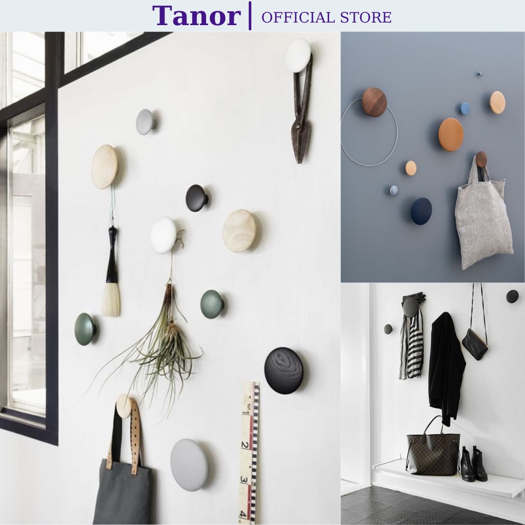 Móc treo quần áo gắn tường đa năng giá treo quần áo thông minh phong cách Bắc Âu TANOR MT01