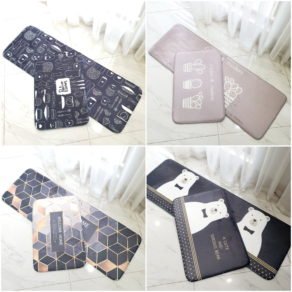 Thảm bếp cao cấp độ dày 12mm chất liệu bọt biển siêu thấm hút (Hàng Nhập Khẩu)