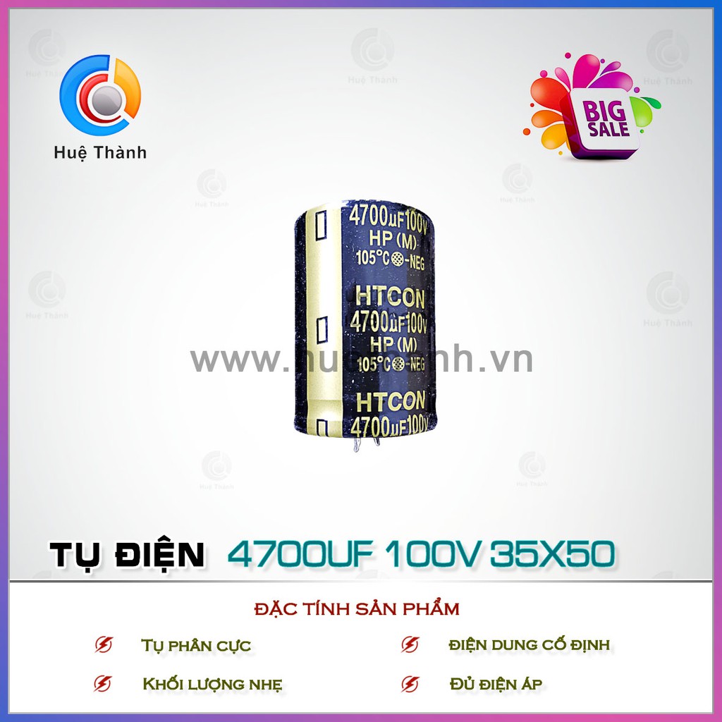 Tụ điện 100V 4700UF 35*50, đảm bảo tin dùng, chất lượng, hàng uy tín, giá rẻ cạnh tranh, hỗ trợ lâu dài