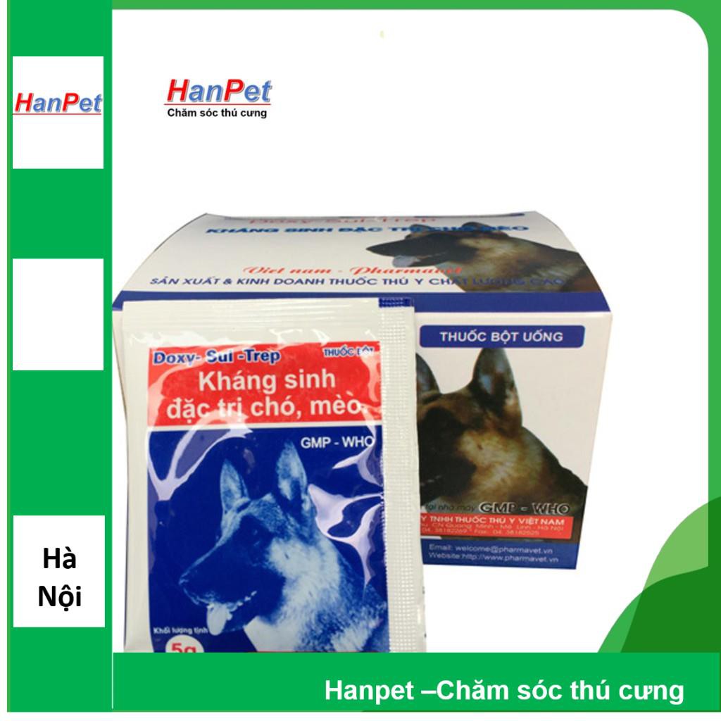 HN-COMBO 5 GÓI phòng bệnh ĐỊNH KỲ chó mèo (hanpet 402) - gói 5gr