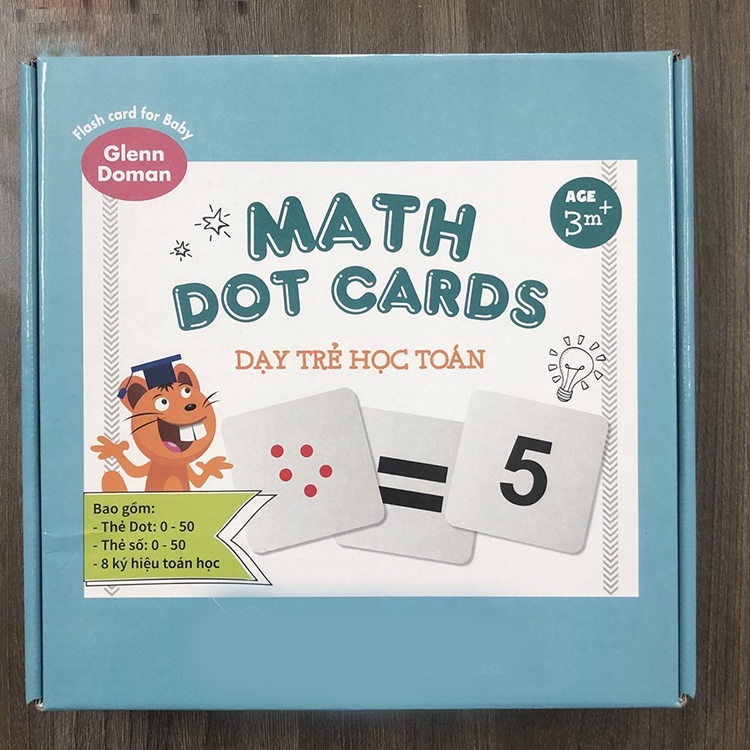 Thẻ Học Toán Dot Card Chuẩn Glenn Doman - Chính Hãng - Flashcard