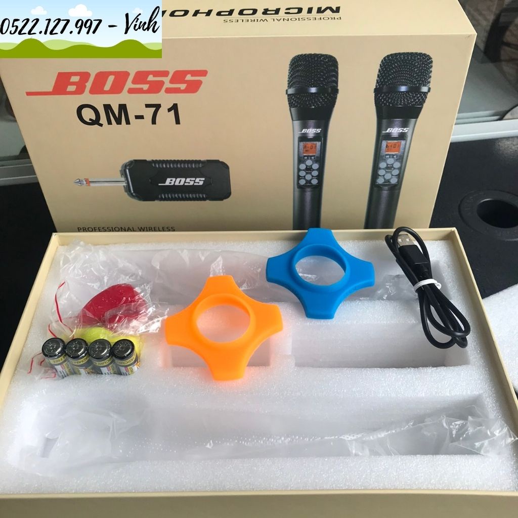 Micro không dây đa năng Boss QM-71 - Hàng Chính hãng - Gia Khang Shop