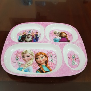 Khay ăn cơm hoạt hình elsa và peppa cho bé
