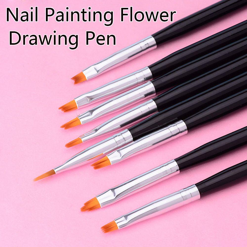 Set 1 8 Cọ Vẽ Trang Trí Móng Tay Nghệ Thuật Thời Trang Dễ Dàng Tẩy Rửa