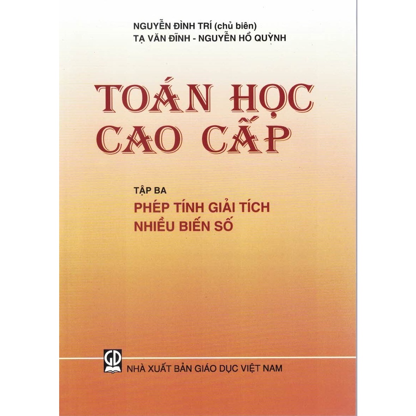 Sách - Toán Học Cao Cấp Tập Ba: Phép Tính Giải Tích Nhiều Biến Số