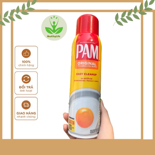 Dầu ăn kiêng dạng xịt Pam 12 oz ~1200 lần xịt chính hãng Mỹ( chai mới) - Siêu thị thực dưỡng