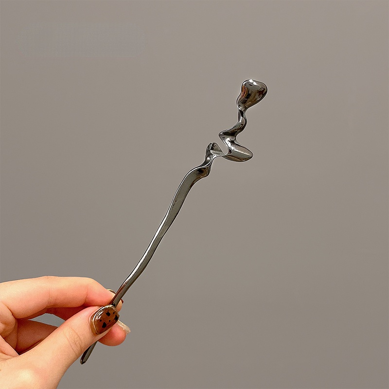 Kẹp Tóc Kim Loại Thiết Kế Đơn Giản Phong Cách Trung Hoa