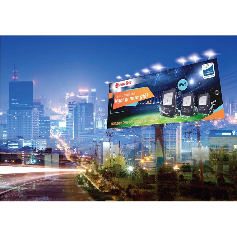 Đèn led chiếu pha 50w Rạng Đông chống nước IP65 siêu bền