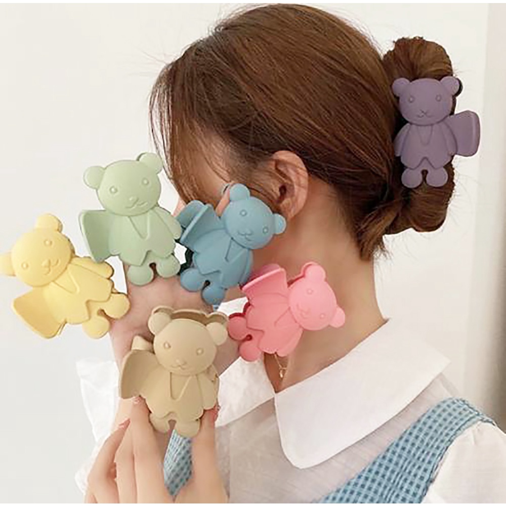 Kẹp tóc càng cua (gấp tóc) hình gấu nhiều màu xinh xắn DTonline (ngẫu nhiên) GAUVEST
