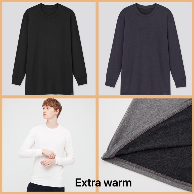 (chuẩn auth có bill) dòng extra warm áo giữ nhiệt nam heattech uniqlo cổ tròn (hàng nội địa Nhật)