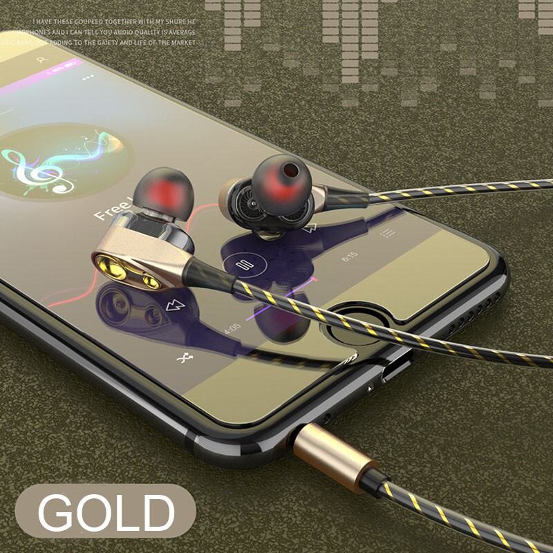 Tai Nghe Nhét Tai Bass Đôi 4D Chống Ồn Có Mic Mới