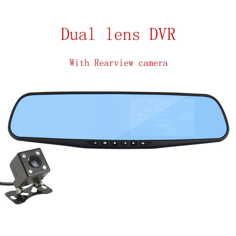 Gương chiếu hậu tích hợp 2 ống kính camera DVR