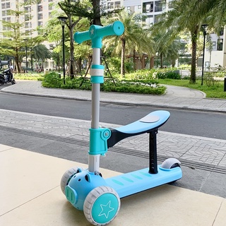 Xe scooter 2in1 umoo heo xanh