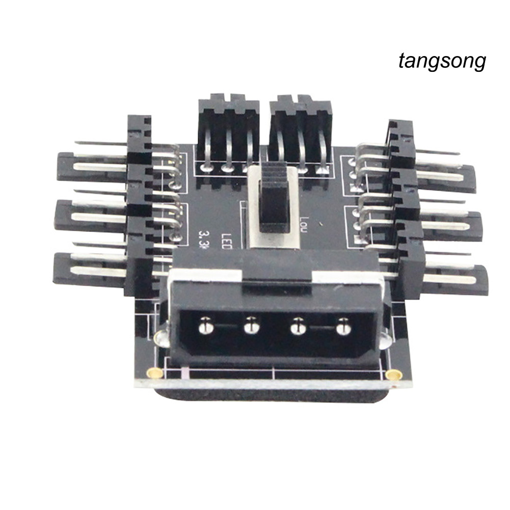 Bộ Chia Cổng Quạt Tản Nhiệt Ts-Pc Computer Ide 1 Sang 8 Multi Way Fan Hub 3pin 12v Pcb