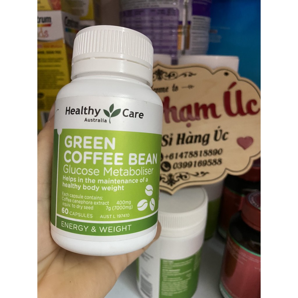 Viên uống hỗ trợ giảm cân Healthy Care Green Coffee Bean - Date 11/2023