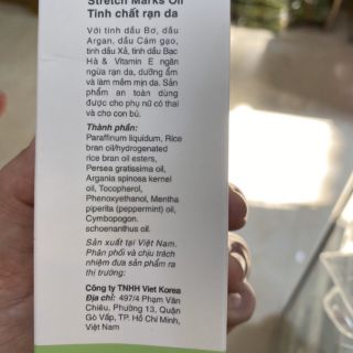 Tình dầu trị rạn da sau sinh Bae