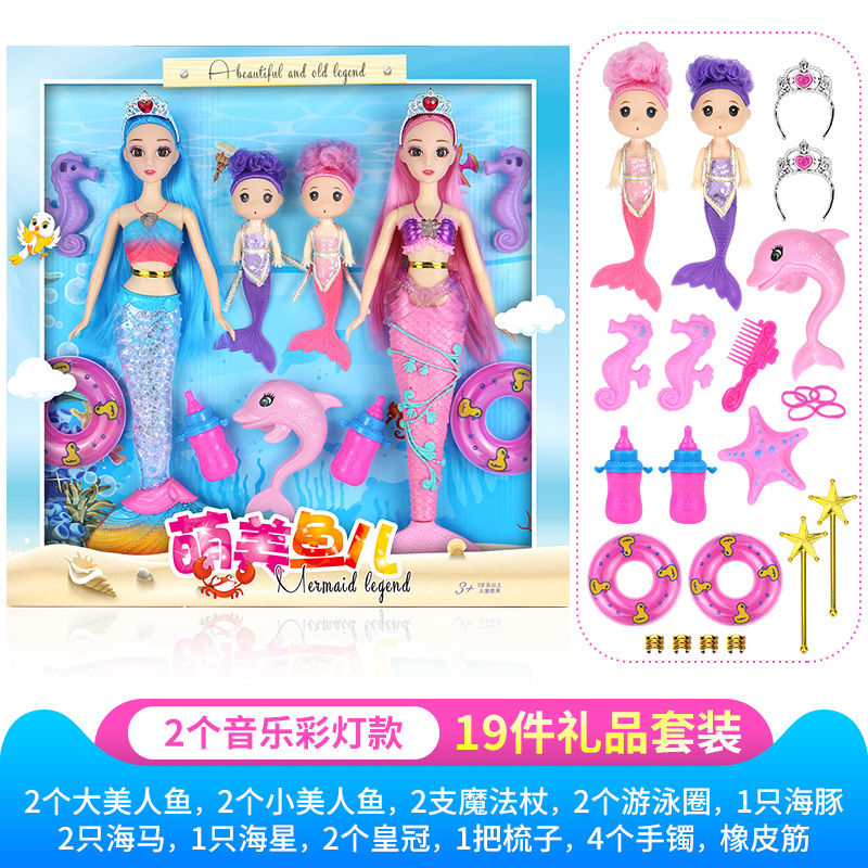 Bộ Đồ Chơi Búp Bê Barbie Nàng Tiên Cá Xinh Xắn Cho Bé X