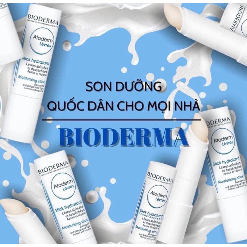 Son Bioderma dưỡng mềm môi hàng Pháp có tách set