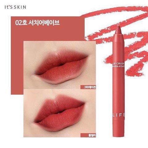 Son Bút Chì Siêu Lì It's Skin Life Color Lip Crush Over-Edge