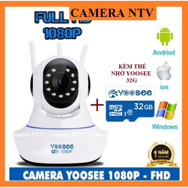 Camera Yoosee 3 râu HD1080 kèm thẻ nhớ Mixie/Yoosee 32G