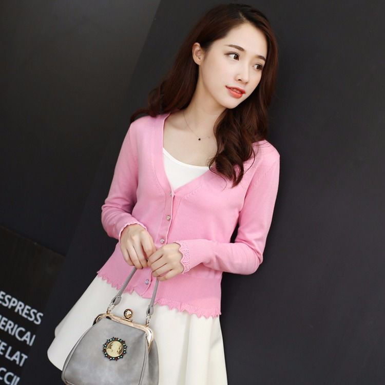 Áo Khoác Len cardigan Tay Ngắn plus size Thời Trang Xuân Thu Cho Nữ