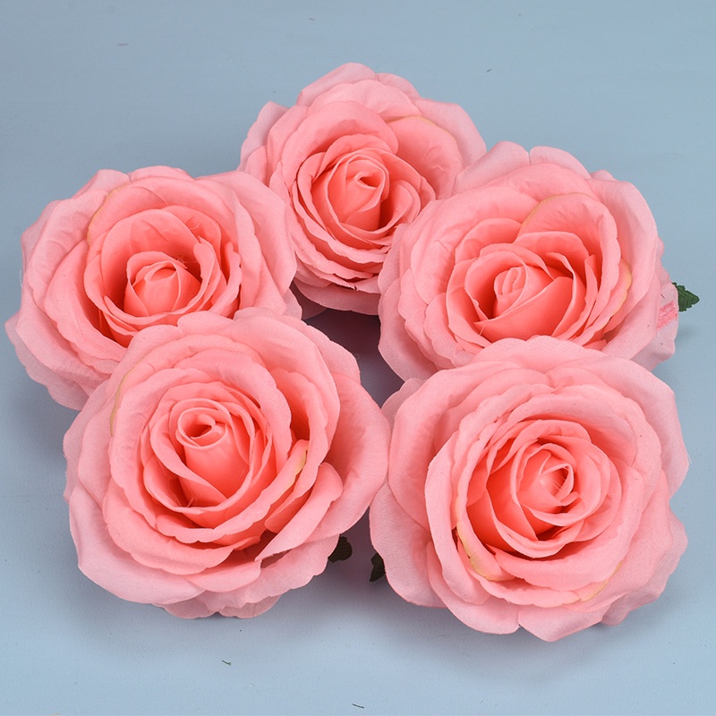 Set 5 Bông Hoa Hồng Giả 7CM Trang Trí Tiệc Cưới