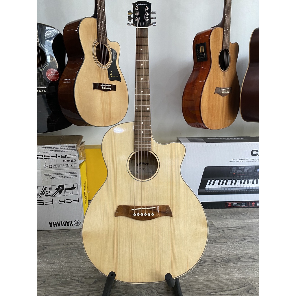 Đàn Guitar Acoustic TYGY Music LuthierV LVT-70 Gỗ Thịt tặng kèm Bao đựng, Capo, Pick, Ty chỉnh