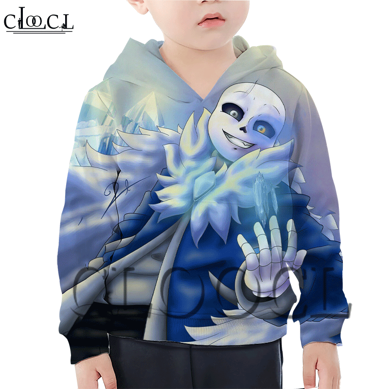 Áo Hoodie Dáng Rộng In Họa Tiết Game Undertale Sans 3d Cho Bé