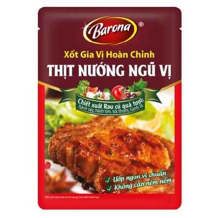 Xốt gia vị hoàn chỉnh Barona đủ vị gói 80g