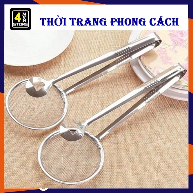 Dụng Cụ Gắp Đồ Chiên Có Lưới Lọc Dầu Đa Năng - Dụng Cụ Gắp Chiên 2in1 Inox