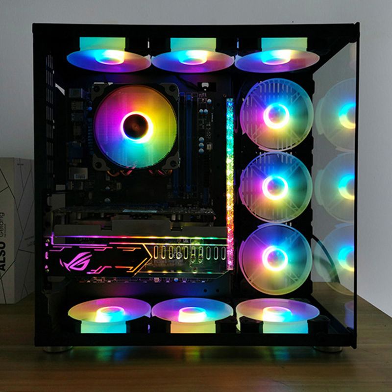 Bộ điều khiển quạt tản nhiệt có đèn LED RGB thay đổi màu sắc cho máy tính 12cm