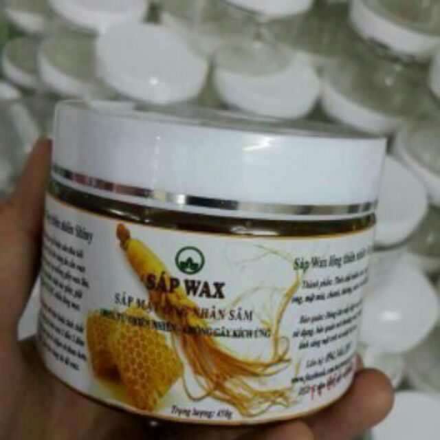 Combo sáp wax nhân sâm nhỏ, kèm bộ giấy wax, que gỗ và mỡ trăn