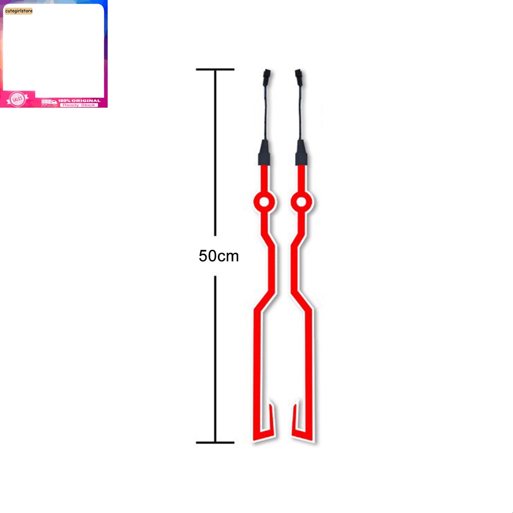 Dải đèn LED 10 màu tuỳ chọn EL gắn mũ bảo hiểm chống thấm nước dễ thương