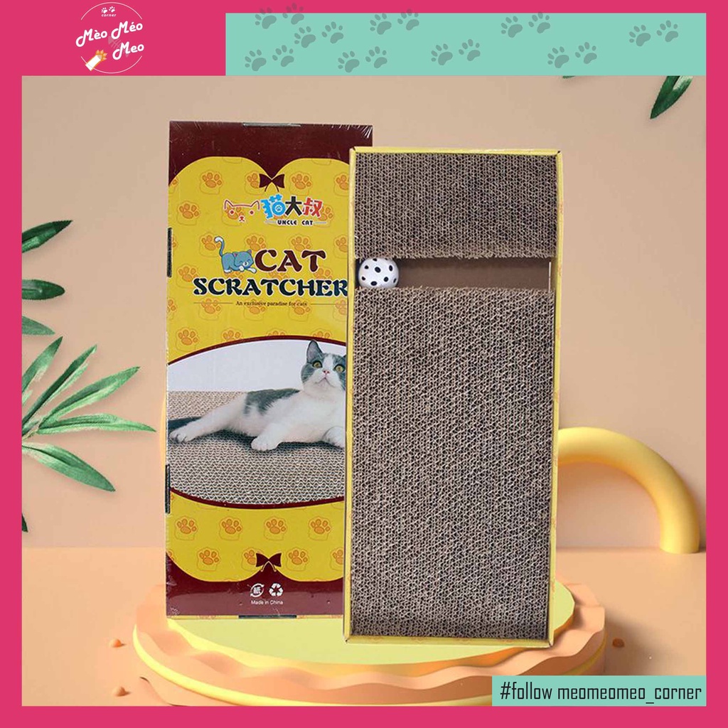 TẶNG CATNIP, Bàn cào móng cho mèo CÓ LỤC LẠC