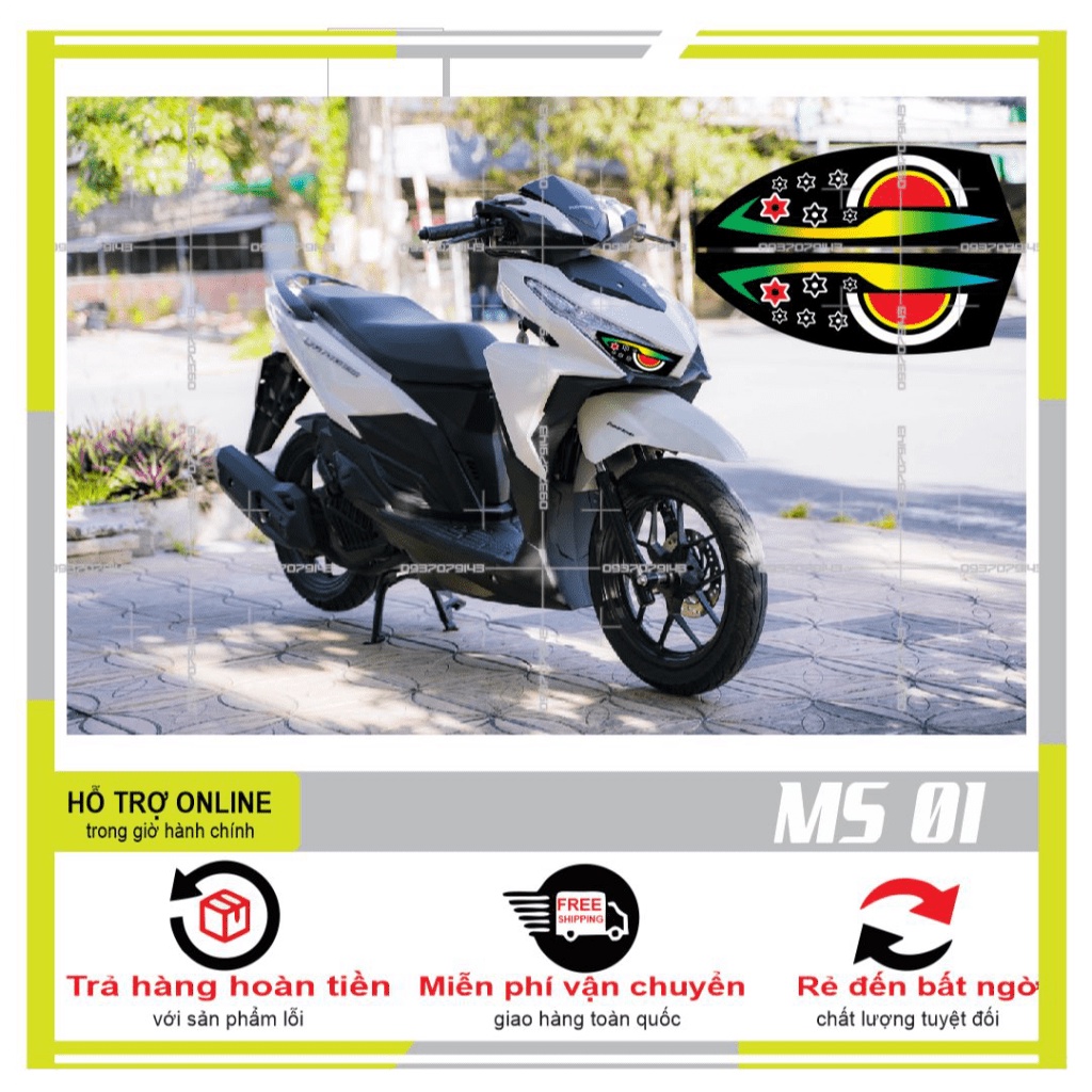 TEM DÁN ĐÈN SƯƠNG MÙ XE VARIO 2017 (DECAL TRONG SUỐT) MS 01 - SHINDECAL2