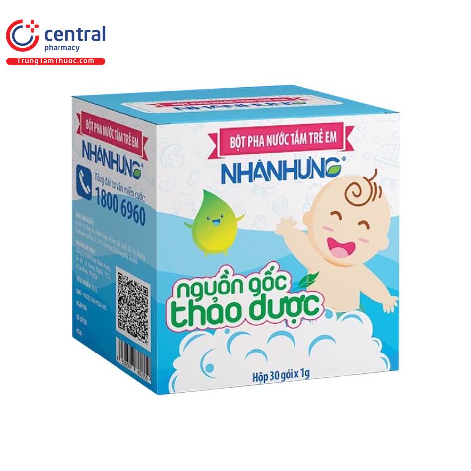 BỘT PHA NƯỚC TẮM TRẺ EM NHÂN HƯNG