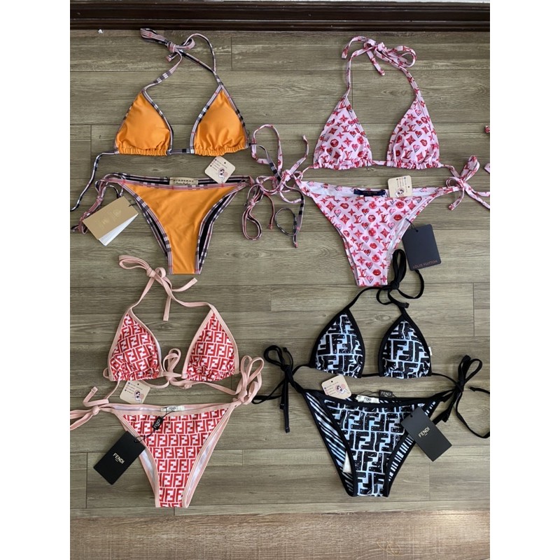 [BKN1011] &lt;BRAND&gt; SET BIKINI FD ĐỎ VIỀN NUDE