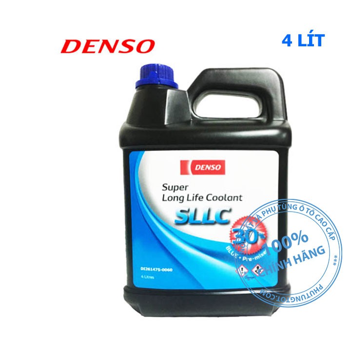 Nước mát xanh Denso chính hãng cho động cơ ô tô can 4 Lít 30-50%