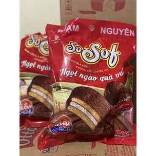 Bánh Bông Lan Socola Sosof 216g túi x 12 bánh Chocopie