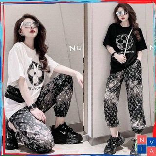 Đồ thể thao nữ NIVA Set đồ bộ nữ quần dài bigsize sang chảnh quần jogger nữ áo phông mùa hè đi chơi G04