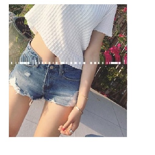 [CÓ TẶNG QUÀ]  Quần jean short SJ06 vải dày không co dãn, cá tính, trẻ trung, hàng Quảng Châu