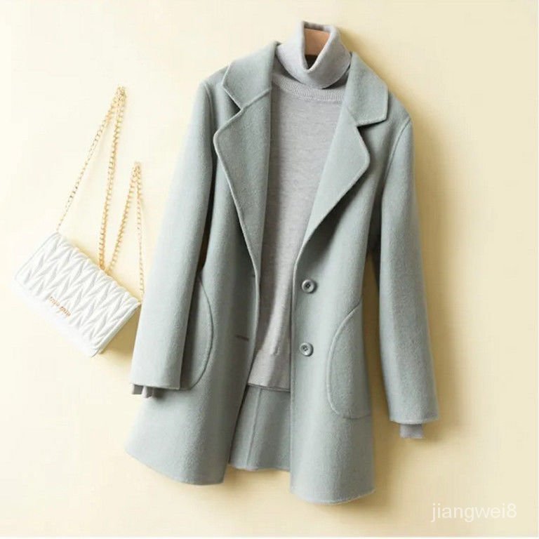 Áo Khoác Len Dáng Ngắn Cỡ Lớn Thời Trang Mùa Thu 2020 Cho Nữ