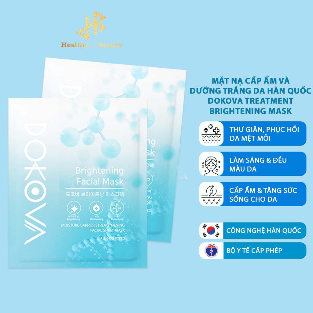 Mặt nạ cấp ẩm và dưỡng trắng cho da Hàn Quốc Dokova Treatment Brightening Mask