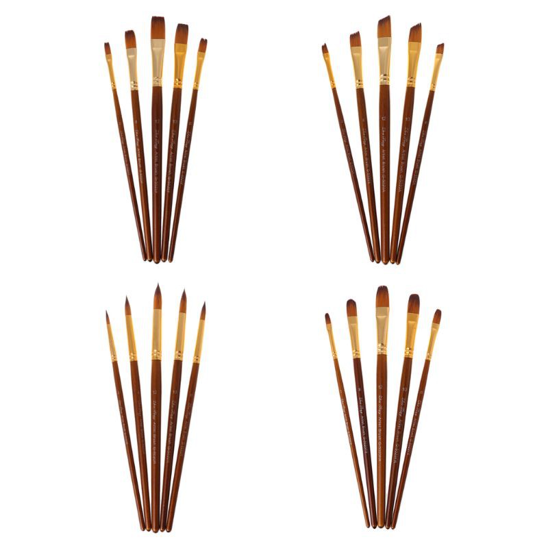 Set 5 Cọ Vẽ Màu Nước Chuyên Dụng Chất Lượng Cao