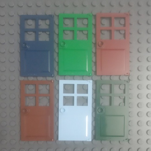 Đồ Chơi  Chính Hãng Door 1 x 4 x 6 with 4 Panes and Stud Handle