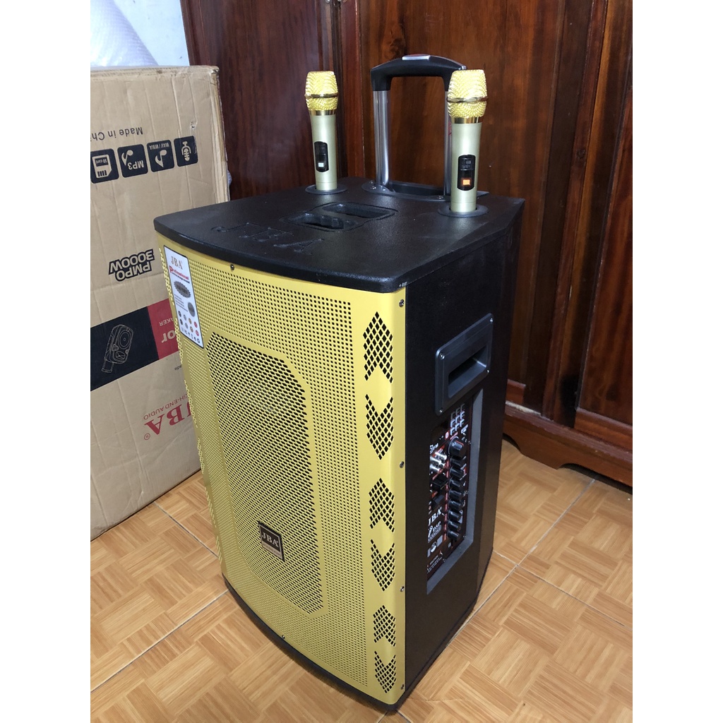 LOA KÉO CỐNG SUẤT LỚN JBA CH15 BASS 40, ÂM CHẤT, SỐNG ĐỘNG, KÈM 2 MÍC UHF SIÊU XỊN, HÁT BAO HAY