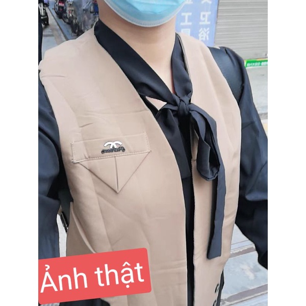 Set Váy sơ mi mix áo gi- Lê kèm Ảnh thật